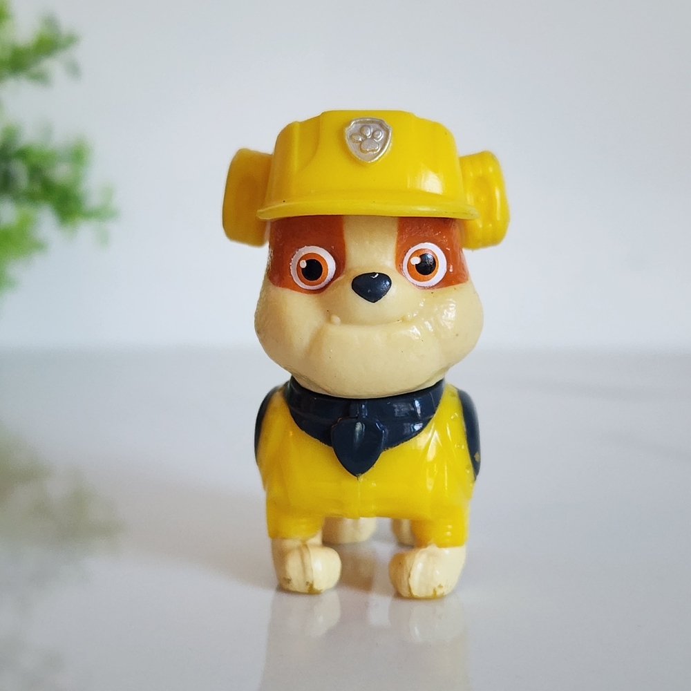 💛 PAW Patrol Rubble Mini Dog Figure 2.25"  Spin Master ©SML